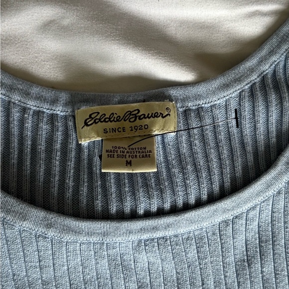 Women's Ribbed Tank Top - Light Blue - Picture 8 of 8